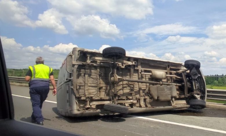 accident-pe-autostrada-a3:-duba-rasturnata-in-zona-turda!