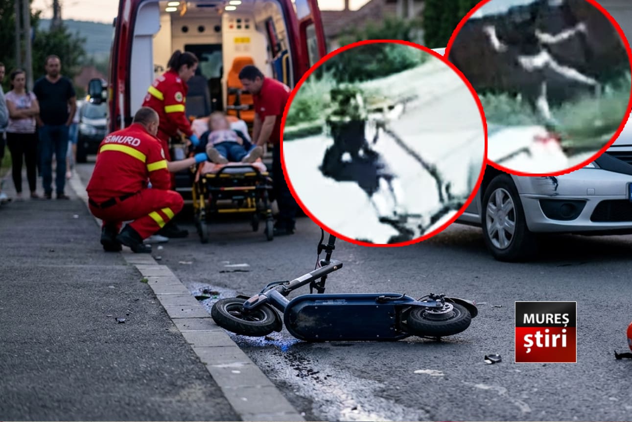 detalii-accident-grav-in-targu-mures:-un-copil-de-10-ani,-pe-trotineta-electrica,-lovit-in-plin-de-o-masina-in-cartierul-unirii!