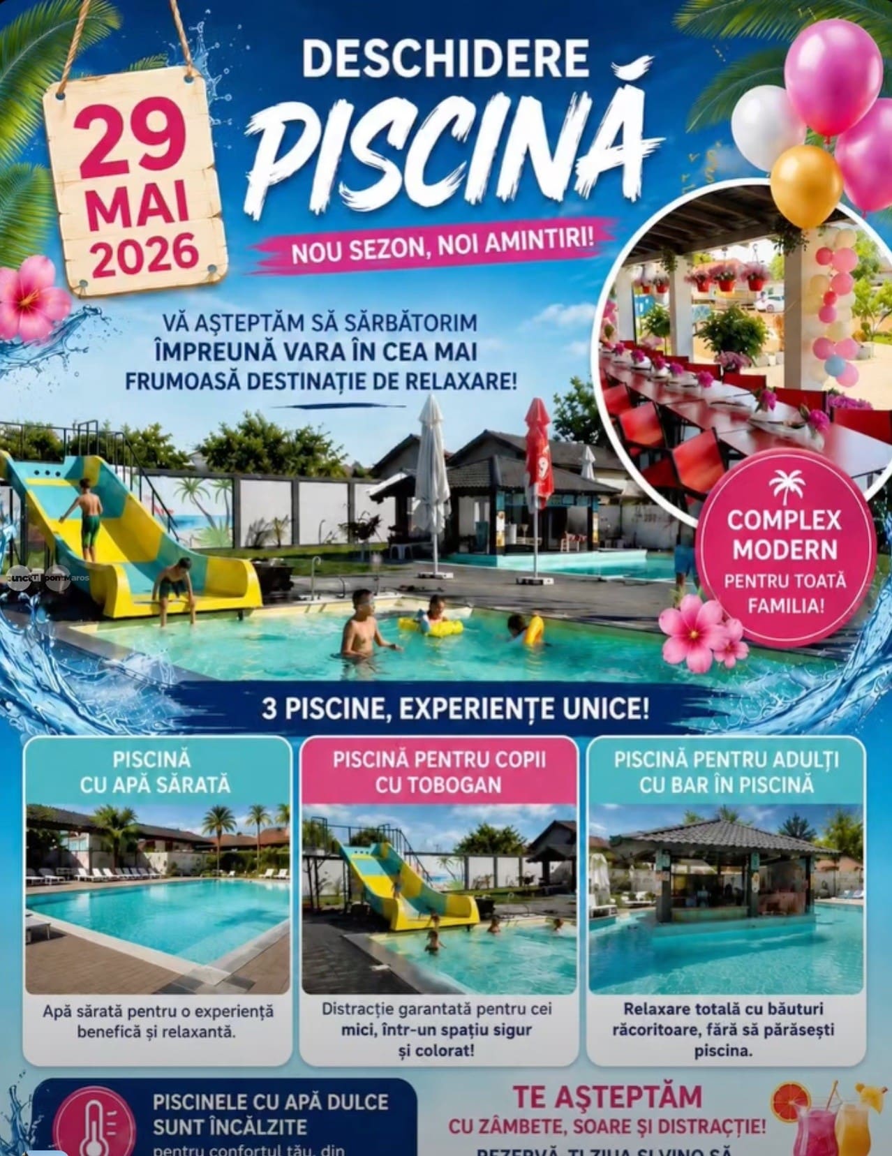 sezonul-de-vara-incepe-vineri-la-sancraiul-de-mures:-un-complex-cu-3-piscine-isi-deschide-portile