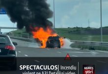 spectaculos-|-incendiu-violent-pe-autostrada-a3:-o-masina-a-fost-distrusa-complet-in-apropiere-de-tureni!
