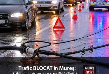 avertizare-trafic:-circulatie-blocata-pe-dn-13(e60),-cablu-electric-pe-sosea,-la-intrarea-in-albesti!