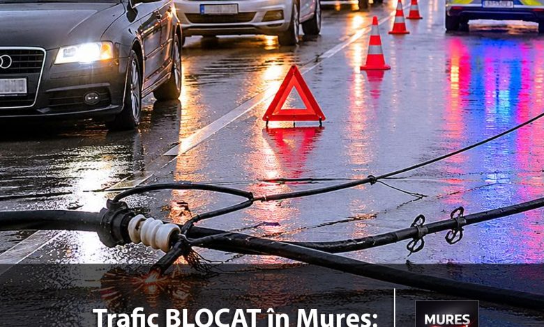 avertizare-trafic:-circulatie-blocata-pe-dn-13(e60),-cablu-electric-pe-sosea,-la-intrarea-in-albesti!