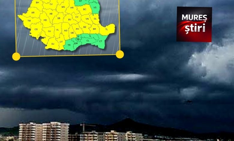 alerta-meteo-maxima:-furtuni-puternice-lovesc-romania-de-maine!-doua-avertizari-si-pentru-mures!