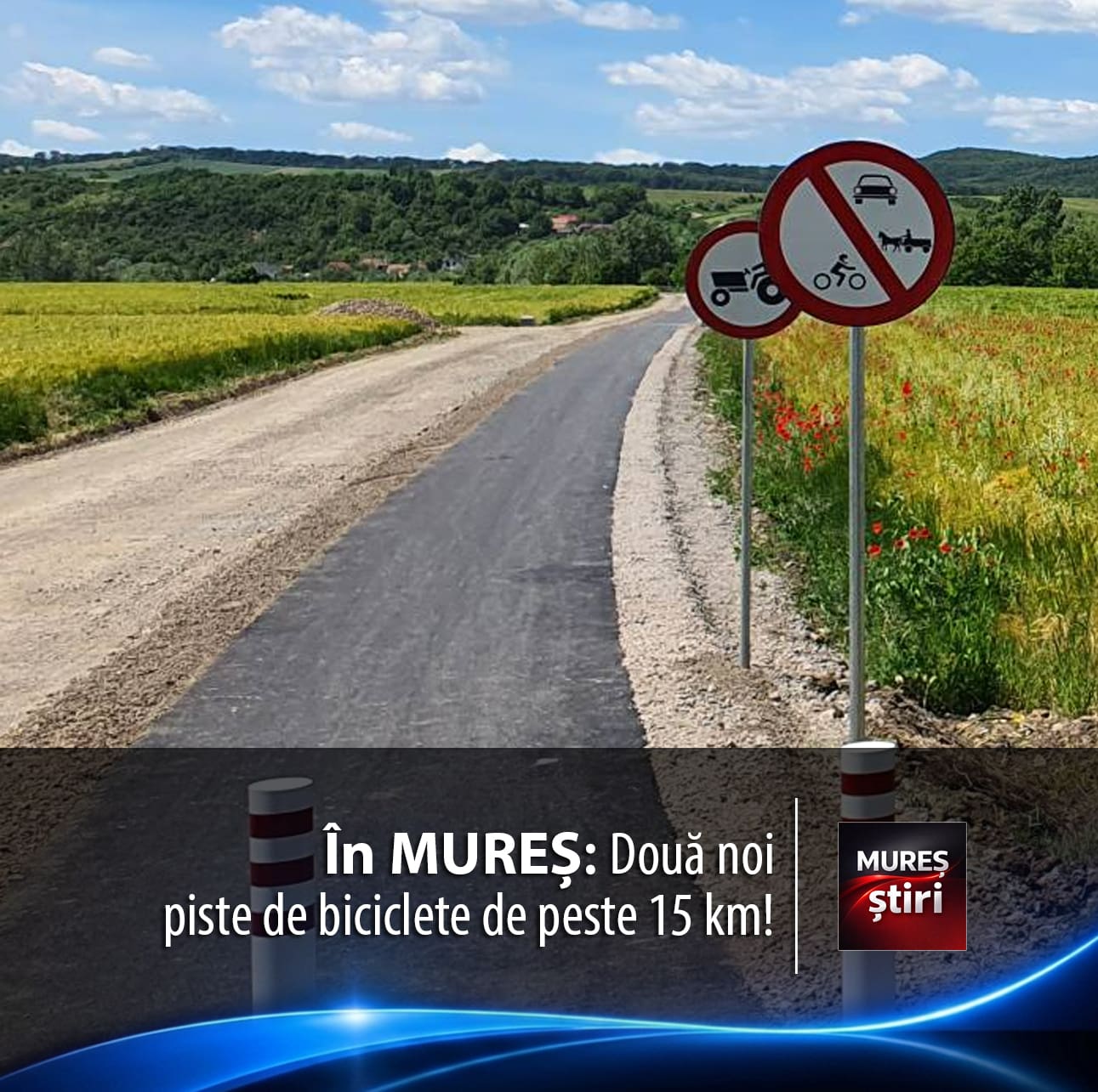 foto-video-|-doua-noi-piste-de-biciclete-de-peste-15-km,-finantate-prin-pnrr,-in-sangeorgiu-de-mures!