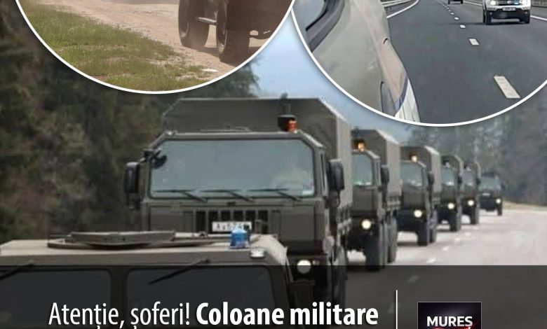 atentie,-soferi!-coloane-militare-vor-circula-pe-drumurile-din-mures,-bistrita-nasaud-si-cluj!