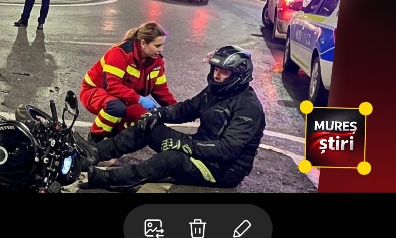 accident-rutier-in-sensul-giratoriu-de-la-balauseri:-impact-intre-un-autoturism-si-o-motocicleta!