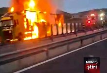 incendiu-pe-autostrada-a10:-un-tir-a-luat-foc!-remorca,-distrusa-in-totalitate-|-video