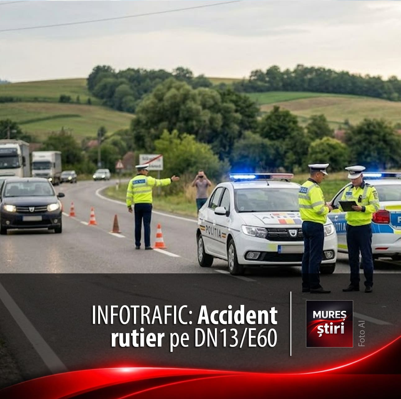 stire-de-trafic:-accident-rutier-pe-dn13a,-la-iesirea-din-localitatea-fantanele-spre-balauseri!