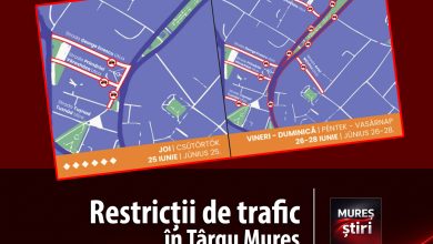 restrictii-de-trafic-in-targu-mures:-modificari-in-zona-centrala-pentru-organizarea-evenimentelor!