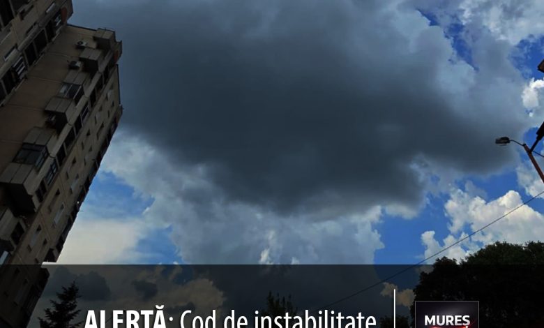 alerta-meteo:-cod-de-instabilitate-atmosferica-severa-in-judetul-mures-cu-efect-imediat!