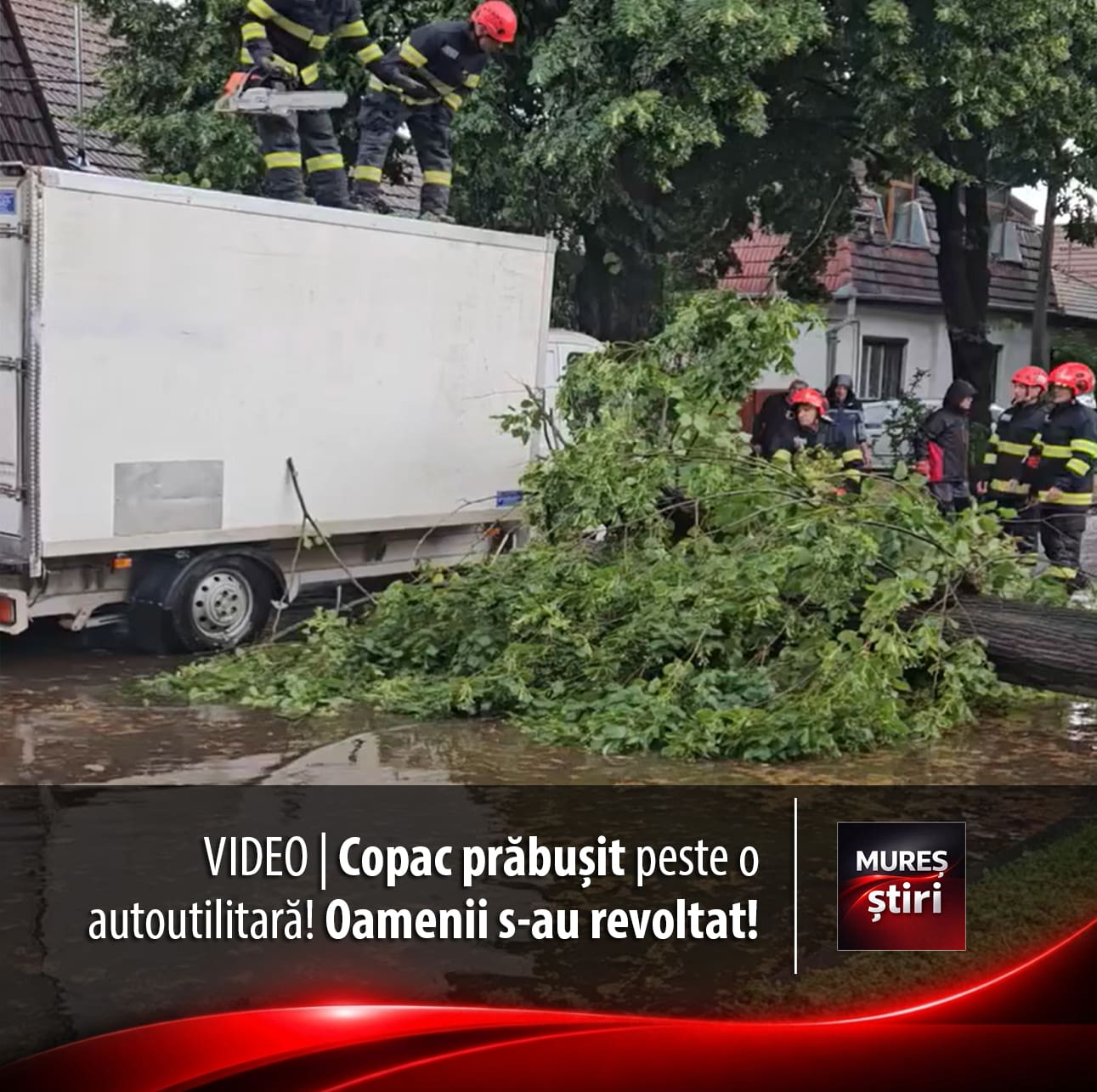 video-|-interventie-de-urgenta-in-targu-mures:-copac-prabusit-peste-o-autoutilitara!-oamenii-s-au-revoltat!