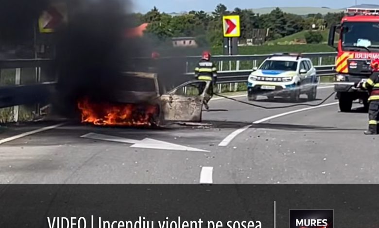 video-|-incendiu-violent-pe-sosea:-un-autoturism-a-fost-mistuit-de-flacari-in-cluj!