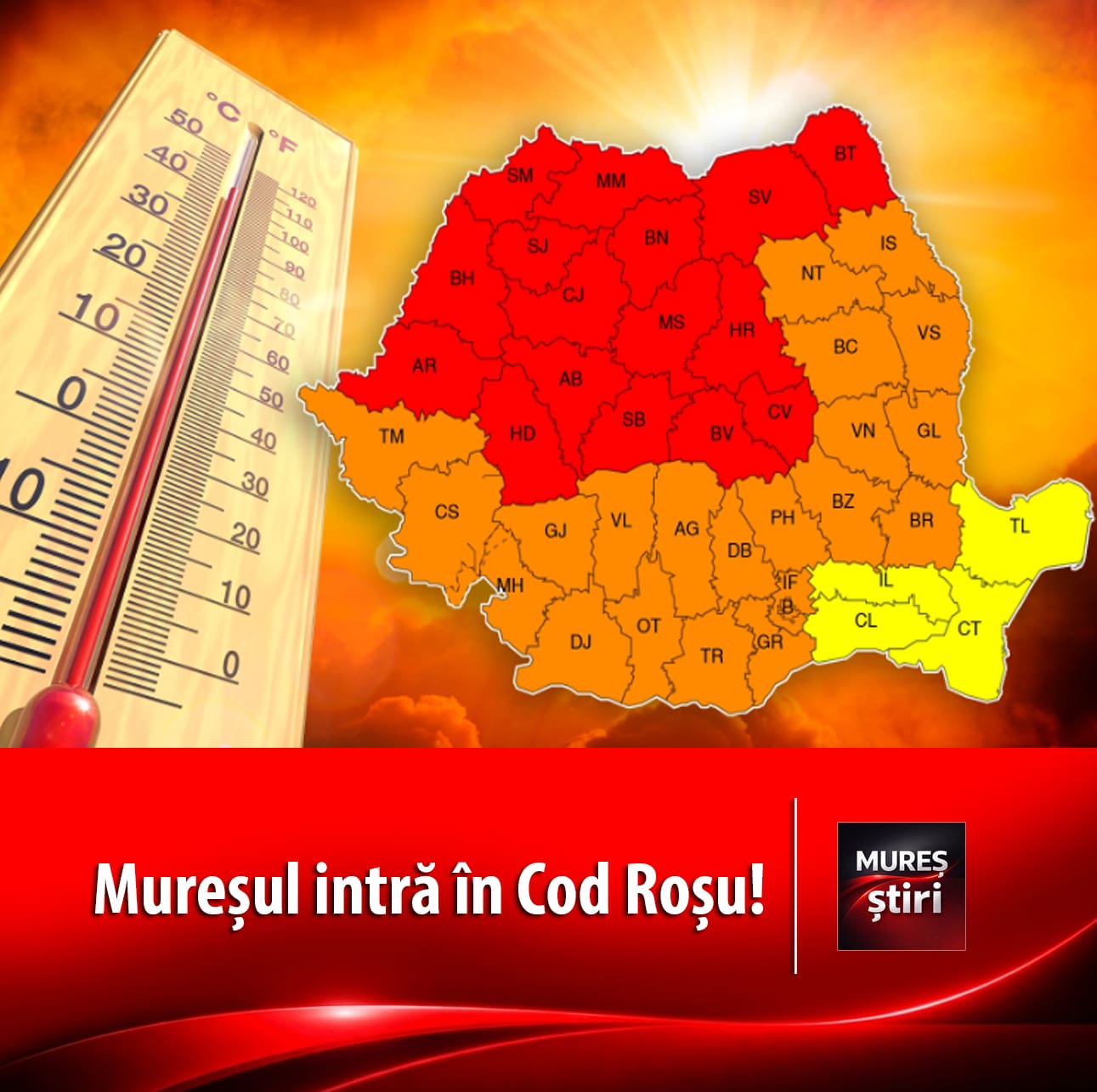 alerta-meteo:-cod-rosu-de-canicula-in-targu-mures-si-judetul-mures-–-temperaturi-extreme-de-pana-la-40°c