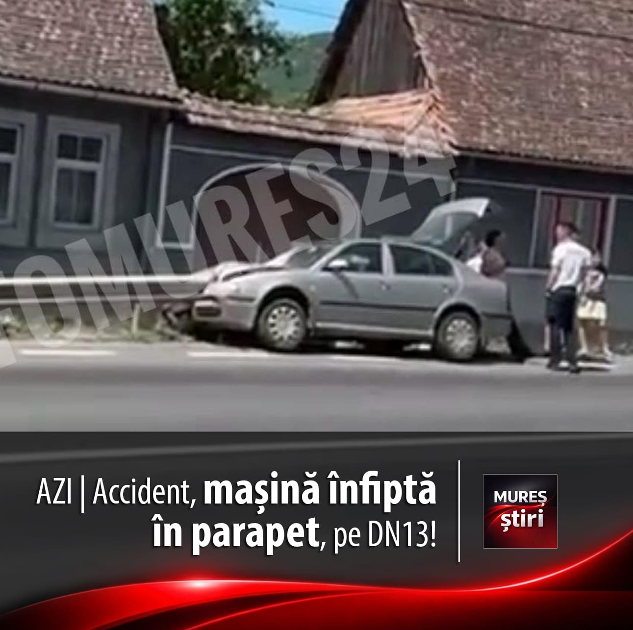 azi-|-accident-rutier-cu-masina-infipta-in-parapet,-pe-dn13,-in-saschiz!