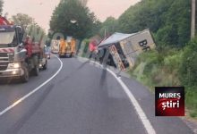 trafic-ingreunat-pe-dn15:-camion-rasturnat-la-iesirea-din-rastolita-spre-reghin!