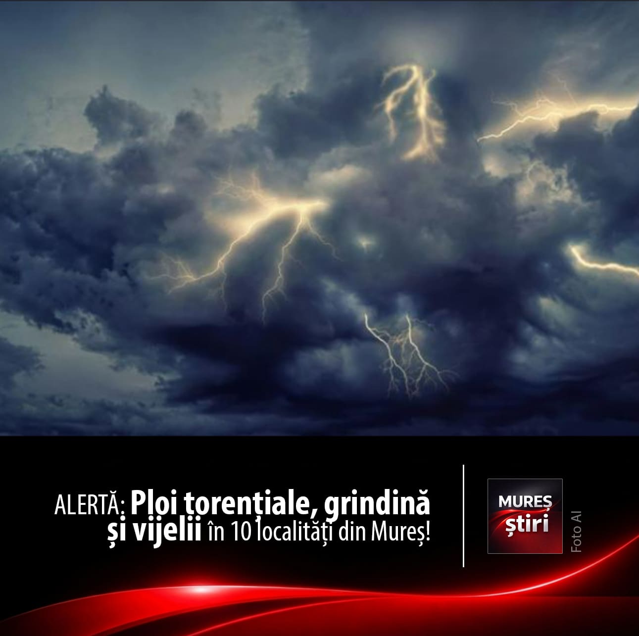 alerta-meteo:-cod-portocaliu-de-instabilitate-atmosferica-accentuata-in-judetul-mures!