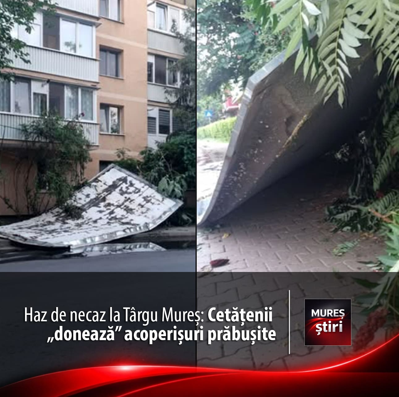 haz-de-necaz-la-targu-mures:-cetatenii-„doneaza”-resturi-de-acoperisuri-prabusite-pentru-a-atrage-atentia-unei-administratii-absente!