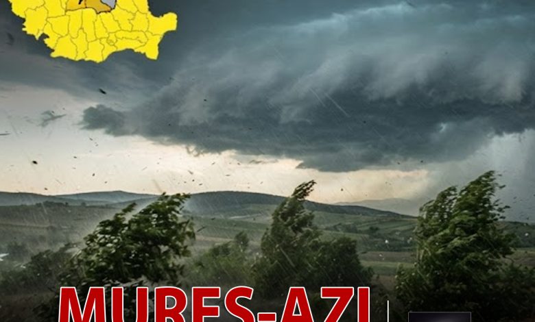 alerta-meteo:-cod-galben-de-instabilitate-atmosferica-accentuata-in-judetul-mures!