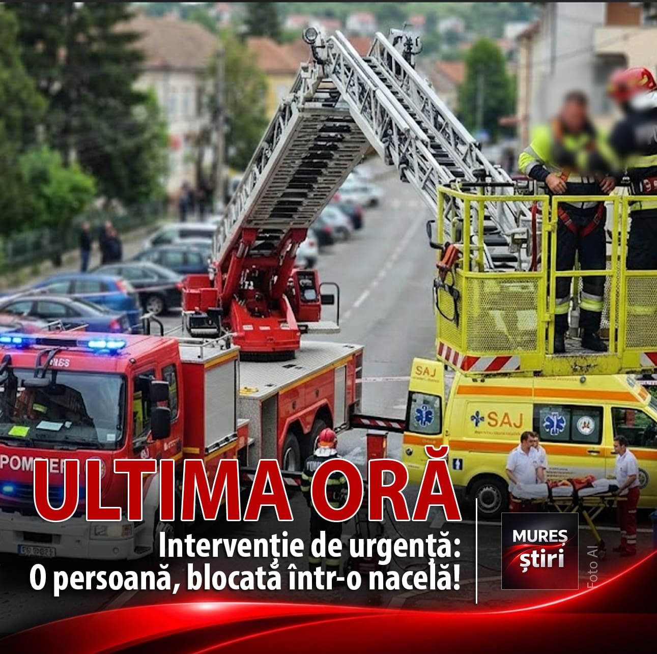 interventie-de-urgenta-in-reghin:-o-persoana,-blocata-intr-o-nacela!-pompierii-intervin-pentru-salvare