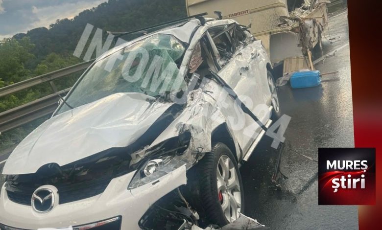 accident-grav:-trafic-blocat-la-iesirea-din-sighisoara-spre-balauseri-din-cauza-unui-camion-scapat-de-sub-control!