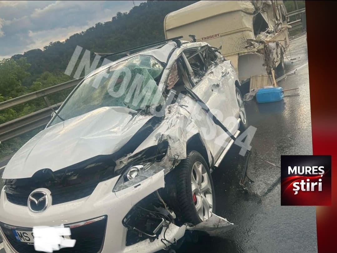 accident-grav:-trafic-blocat-la-iesirea-din-sighisoara-spre-balauseri-din-cauza-unui-camion-scapat-de-sub-control!