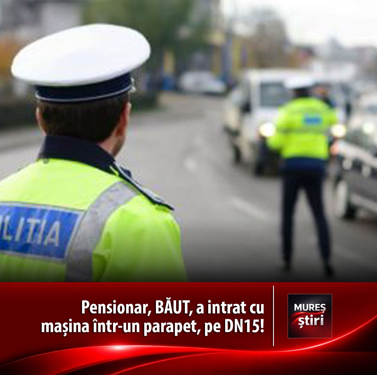 accident-rutier-pe-dn-15:-un-barbat-de-68-de-ani,-depistat-baut-la-volan-dupa-ce-a-intrat-cu-masina-intr-un-parapet!
