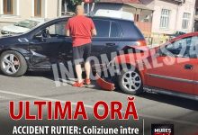 accident-rutier:-coliziune-intre-doua-autovehicule-pe-strada-iuliu-maniu-din-targu-mures