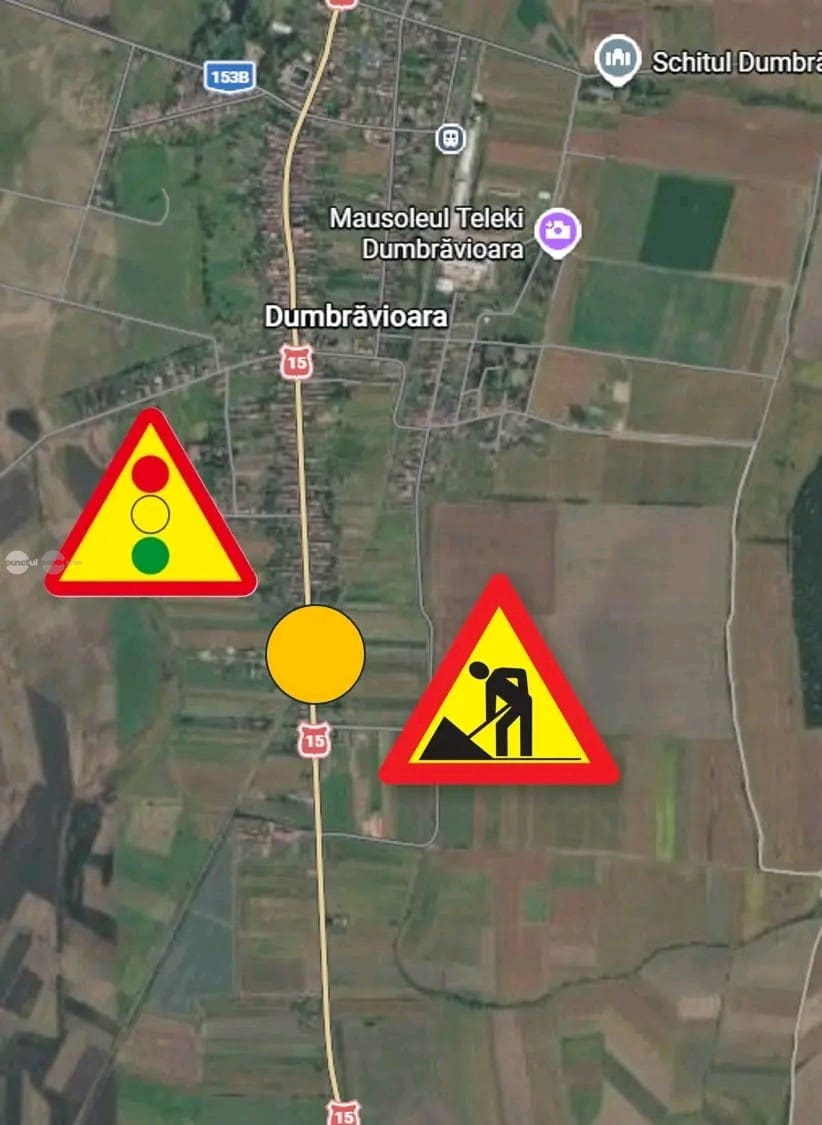 atentie-–-restrictii-de-circulatie-pe-dn15.-intre-targumures-si-reghin,-in-localitatea-dumbravioara