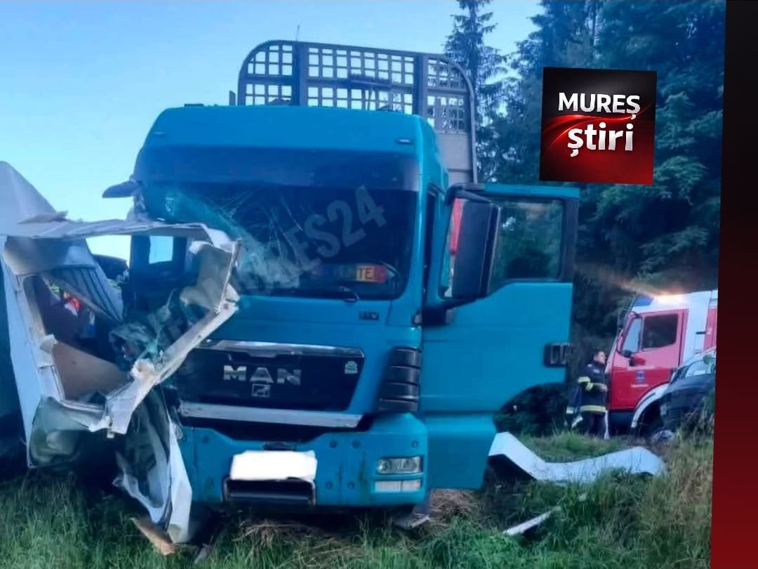 accident-tragic-pe-dn13a:-un-barbat-a-murit,-iar-altul-a-fost-ranit-dupa-impactul-dintre-un-camion-din-mures-si-o-autoutilitara!