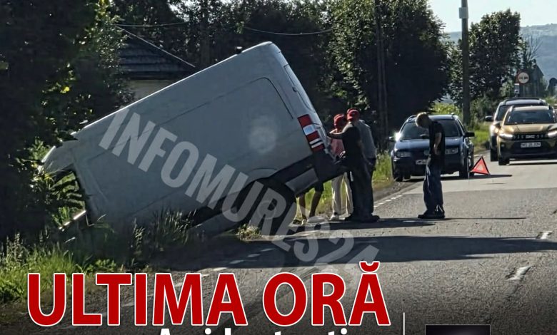 accident-rutier:-o-autoutilitara-a-parasit-partea-carosabila-si-a-ajuns-in-sant,-in-localitatea-santu!