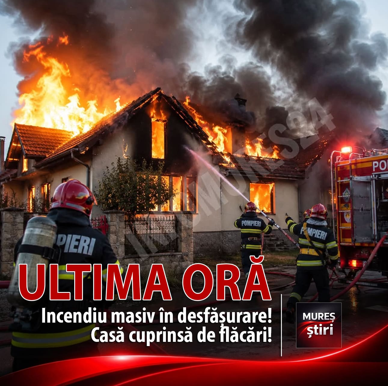incendiu-de-proportii-|-o-locuinta-din-localitatea-casva,-cuprinsa-de-flacari!-pompierii-sunt-la-fata-locului
