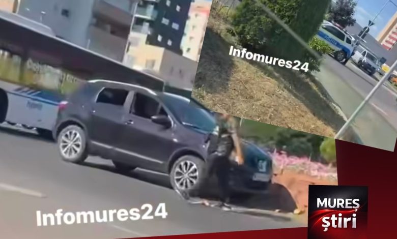 acident-rutier-in-targu-mures:-coliziune-in-sensul-giratoriu-din-zona-lidl!
