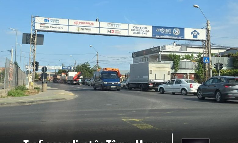 trafic-paralizat-in-mai-multe-zone-din-targu-mures:-bariera-blocata-in-mureseni!