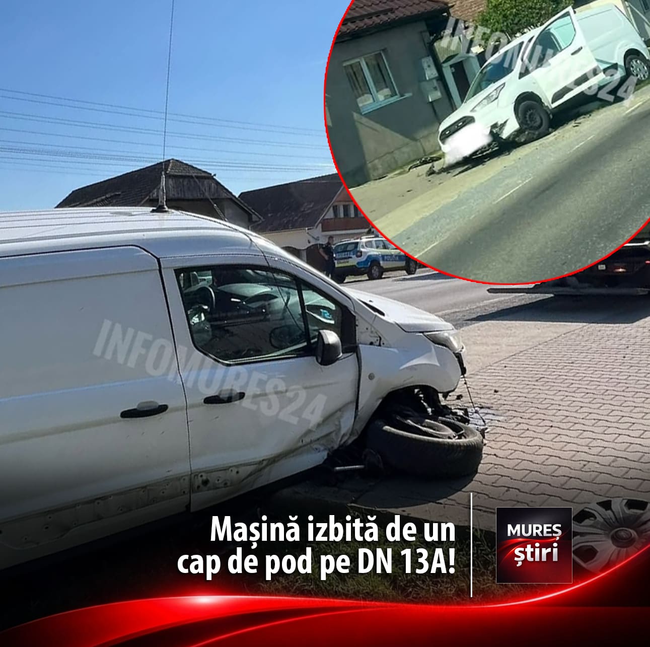 accident-rutier-fara-victime-in-localitatea-fantanele:-un-autoturism-a-intrat-intr-un-cap-de-pod!