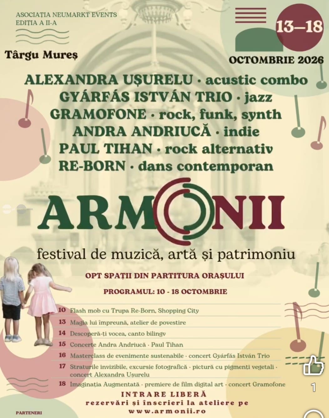 festivalul-armonii-aduce-sase-zile-de-muzica,-dans-si-arta-la-targu-mures.-intrarea-este-libera