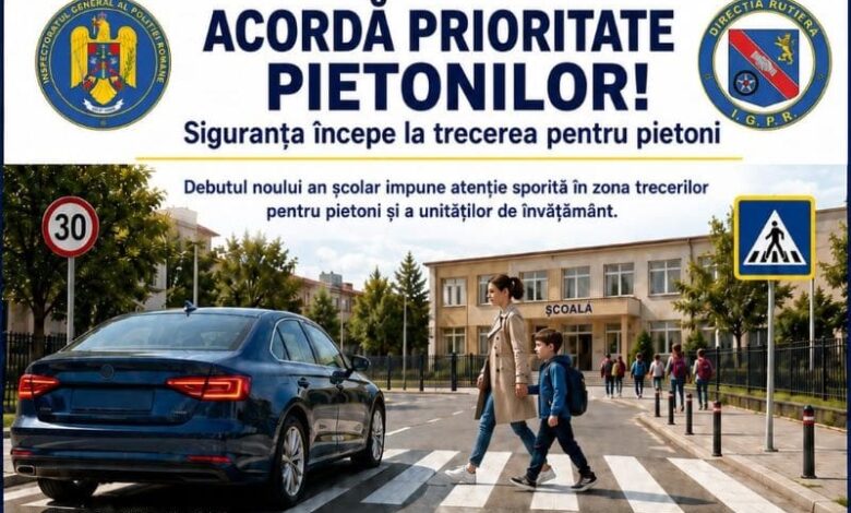 soferii,-atentionati-de-politisti-inainte-de-inceperea-scolii:-„atentie-sporita-in-zonele-frecventate-de-copii”