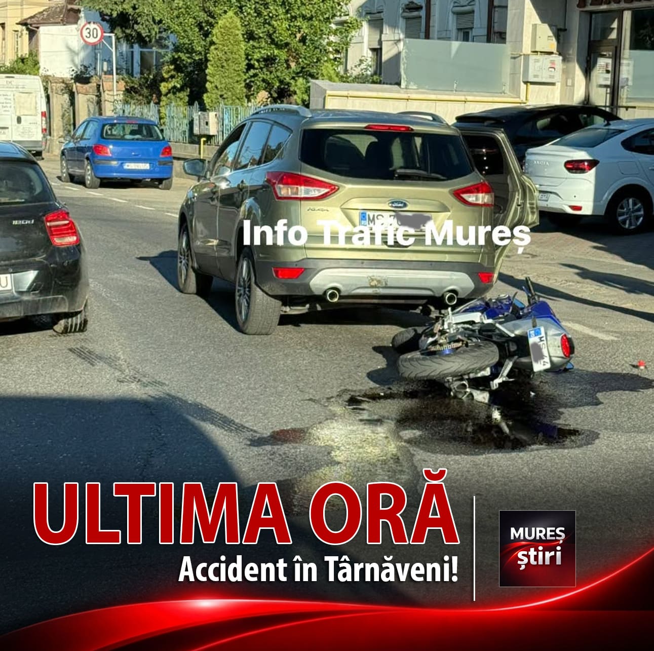 accident-rutier-cu-o-motocicleta-si-un-autoturism,-surprins-pe-o-strada-din-tarnaveni!