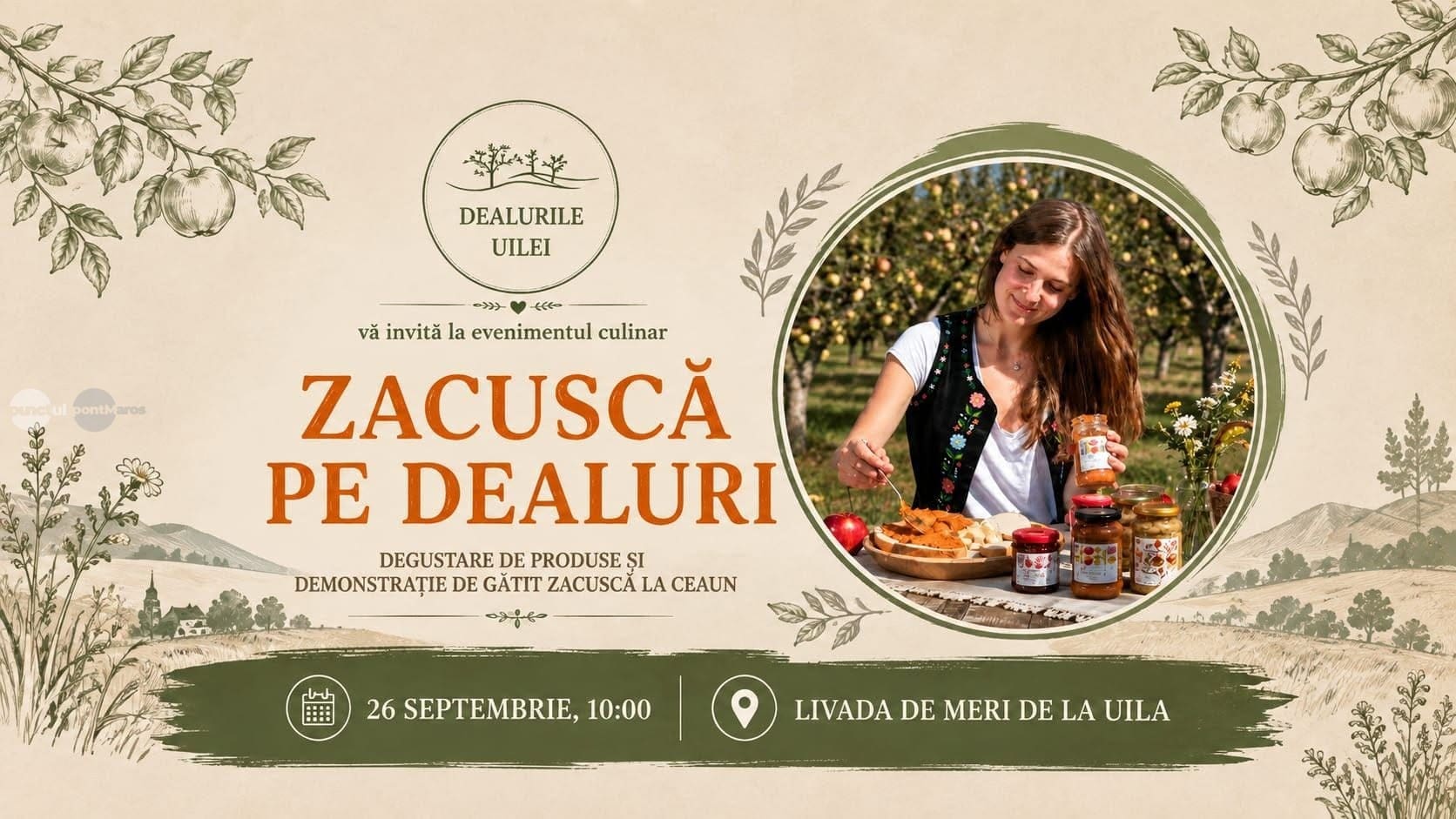 „zacusca-pe-dealuri”,-o-zi-de-toamna-cu-foc,-ceaune-si-produse-locale,-la-uila