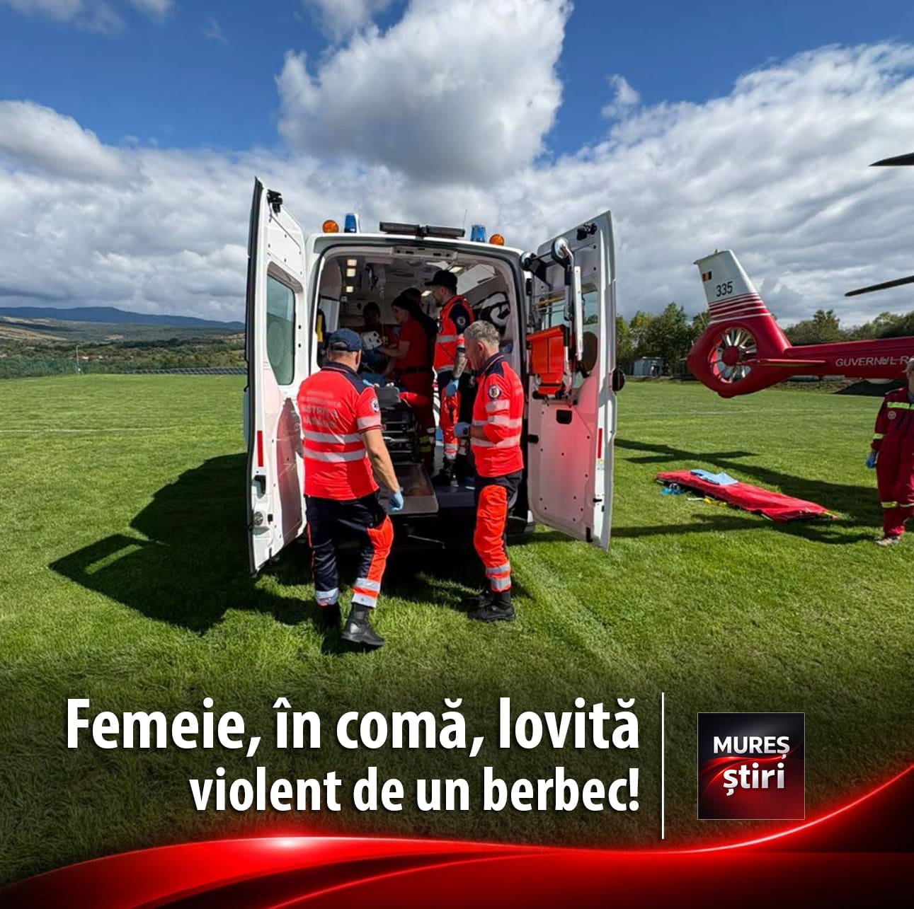 o-femeie-de-82-de-ani,-in-coma-dupa-ce-a-fost-lovita-de-un-berbec,-a-fost-salvata-si-transferata-de-urgenta-la-targu-mures!