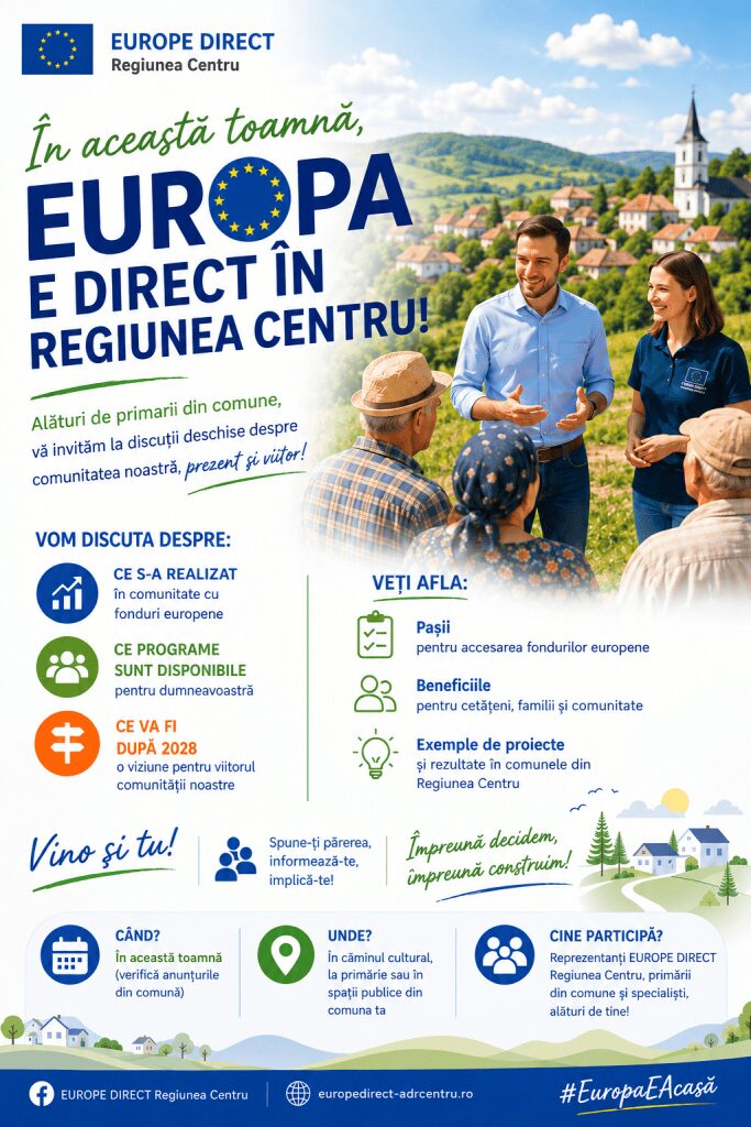 Caravana Europe Direct poposește în această toamnă la Sânpaul și Ibănești