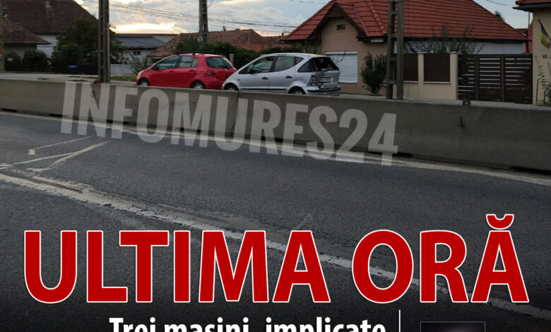 trafic-ingreunat-in-sangeorgiu-de-mures-dupa-o-coliziune-in-lant:-trei-autoturisme,-implicate-intr-un-accident-rutier!