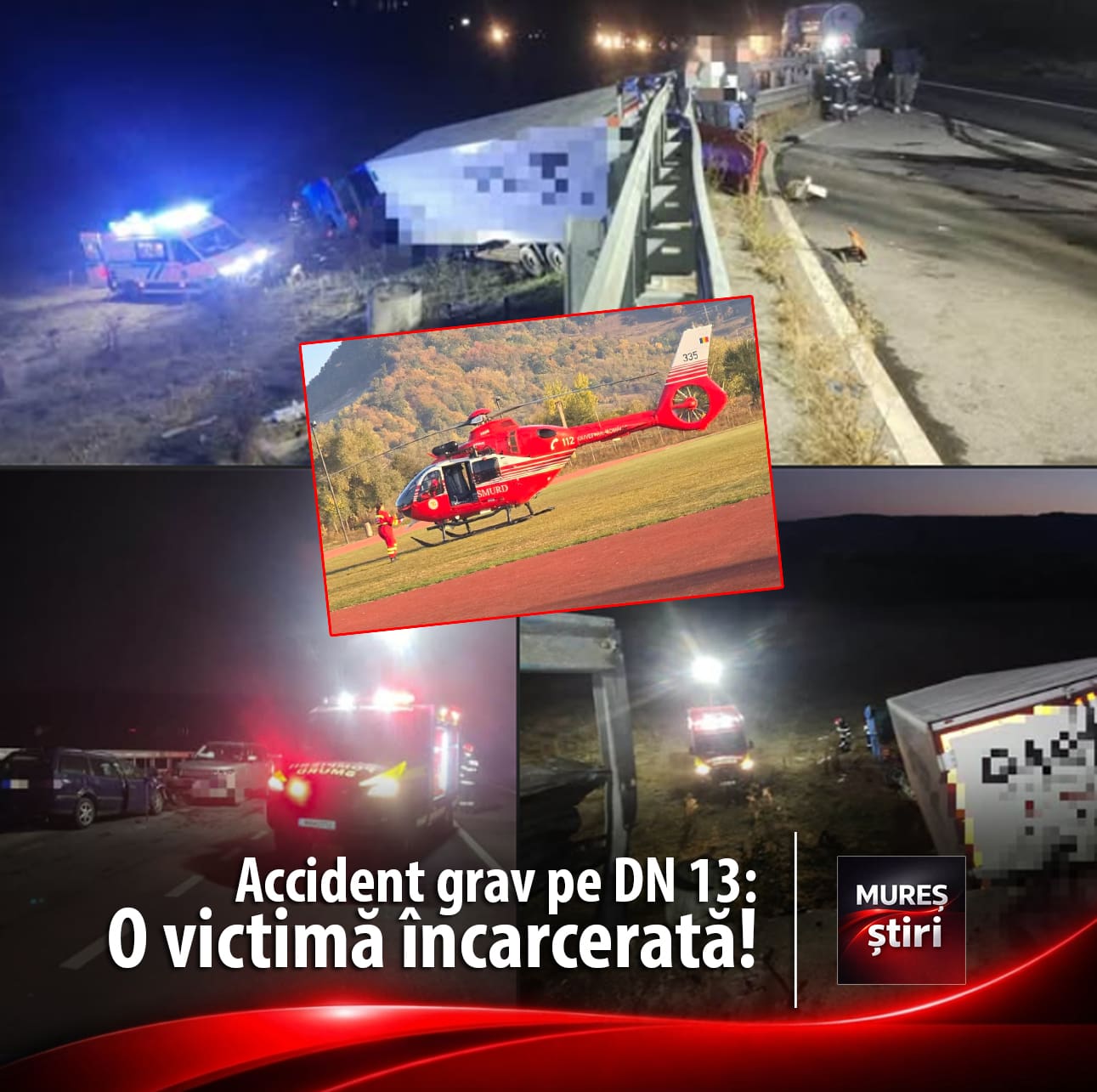 accident-grav-pe-dn-13,-in-apropiere-de-saschiz:-o-persoana-incarcerata,-transportata-cu-elicopterul-smurd-la-targu-mures!