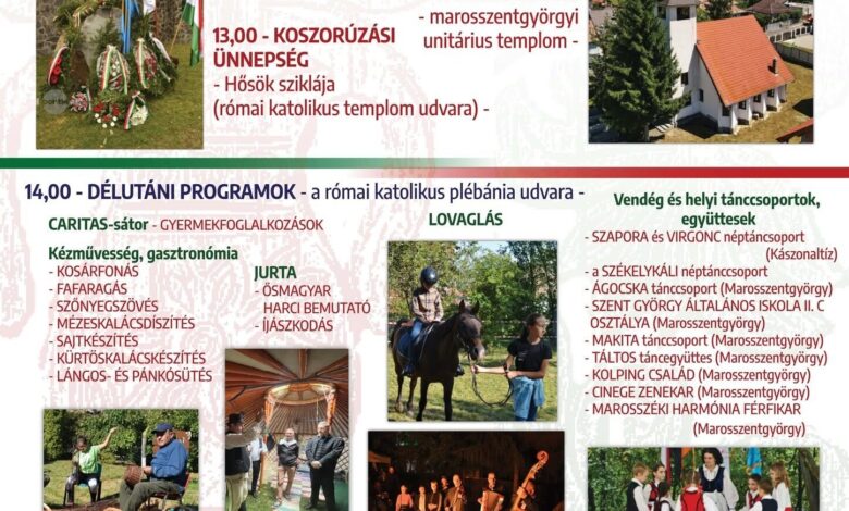 ziua-comunitatii-maghiare-din-sangeorgiu-de-mures,-sarbatorita-pe-10-octombrie-cu-spectacole,-traditii-si-activitati-pentru-intreaga-familie