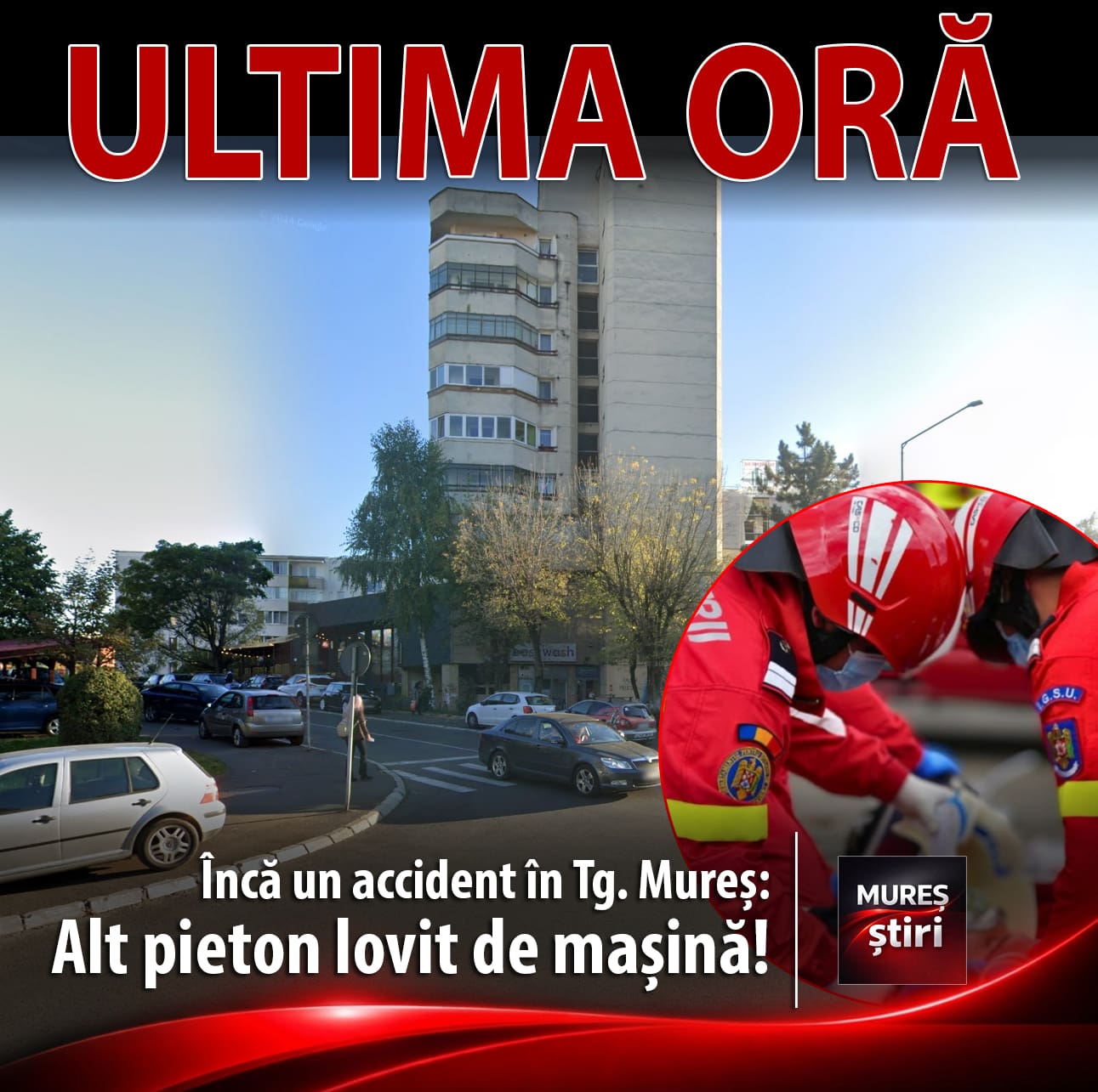 inca-un-accident-in-targu-mures-–-pieton-lovit-de-autoturism-pe-bulevardul-pandurilor,-in-zona-„casa-muresana”!