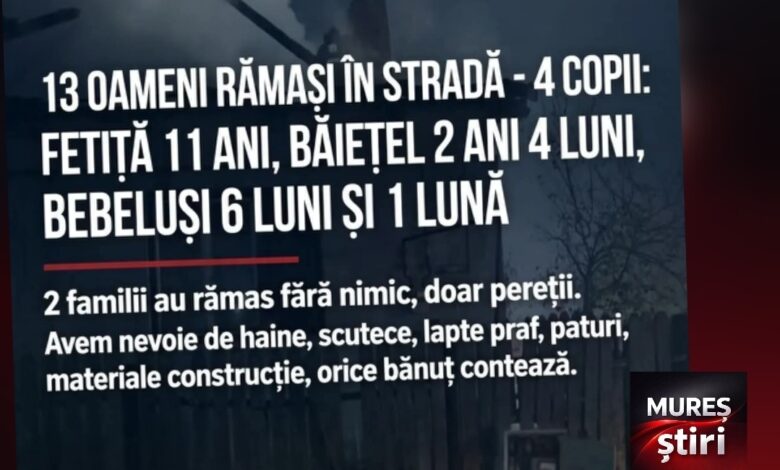 tragedie-in-judetul-mures:-duplex-distrus-complet-de-incendiu-la-peris.-13-persoane,-printre-care-patru-copii,-au-ramas-pe-drumuri-si-au-nevoie-urgenta-de-sprijin!
